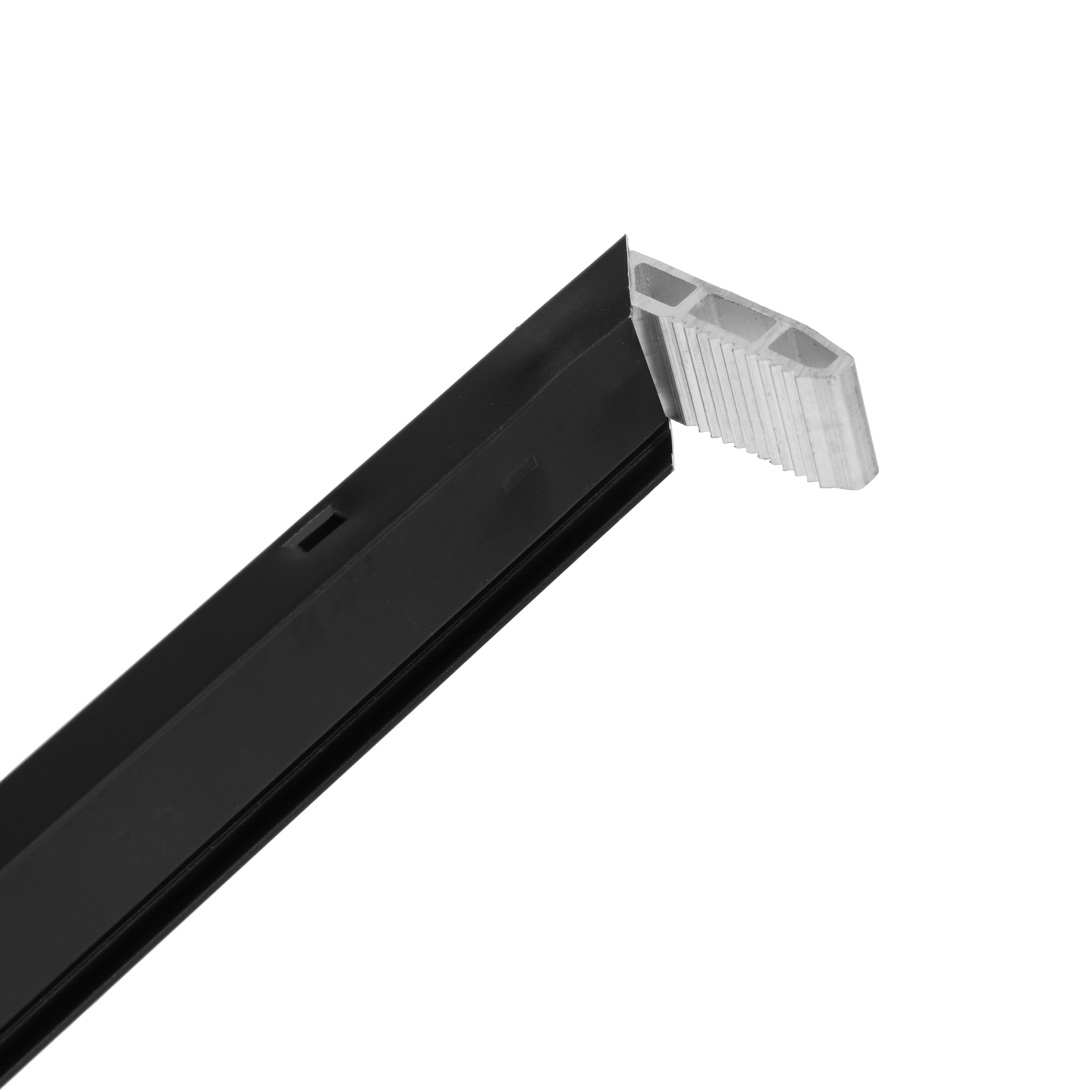 Black slide-view aluminum frame profile for extrusion process