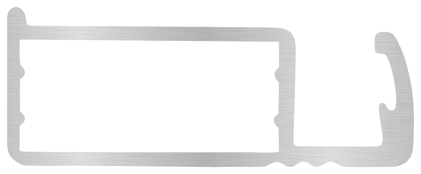 Tomography detail of aluminum surface section